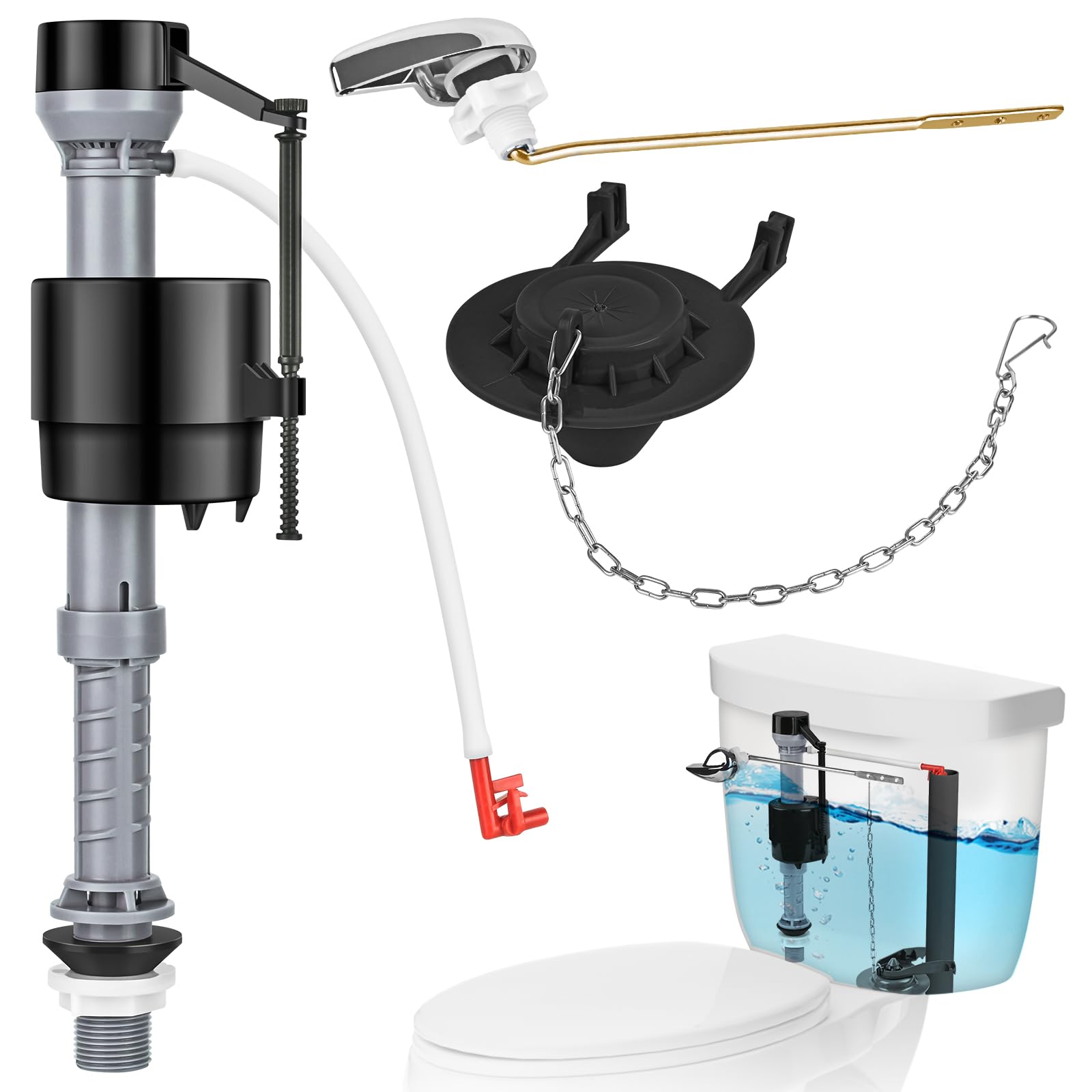 TEVIORA universal-toilet-flusher-kit demonstrates broad compatibility and easy replacement.
