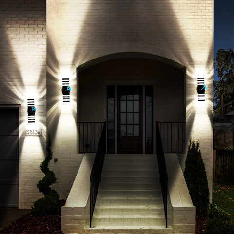 Tewei dusk-to-dawn outdoor lights two-pack for home exterior lighting