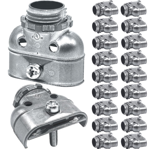 Tewloss Duplex 3/8 wire box connector enables secure two-conduit connections in metal boxes.