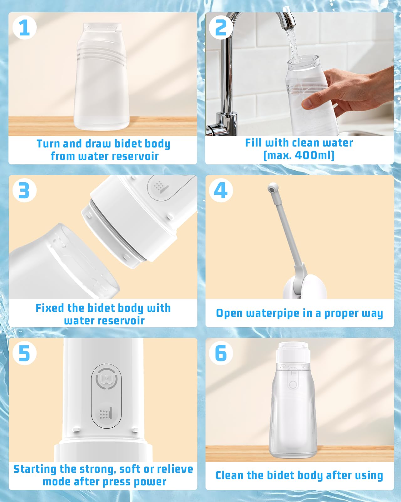 texpot bidet suits women, men, and babies for hygiene