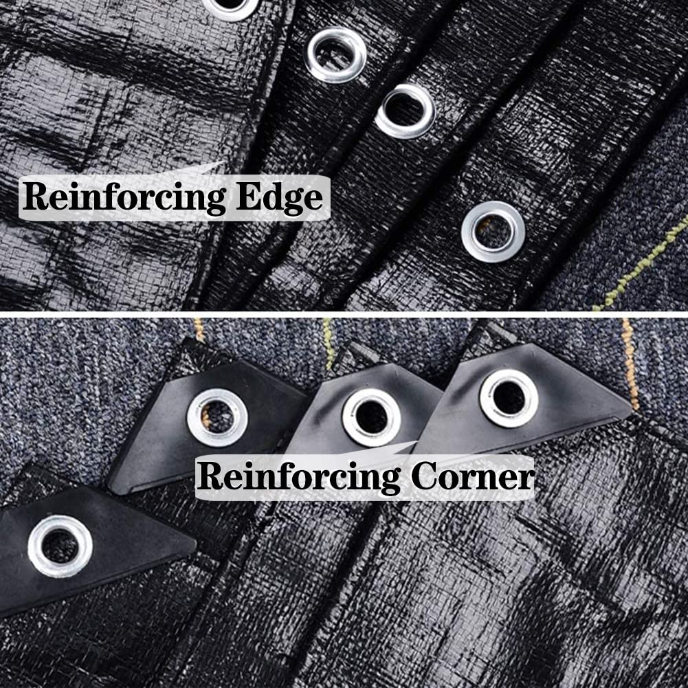 TEZONG tarp close-up highlights 12 mil thickness and rip-stop weave for durability.