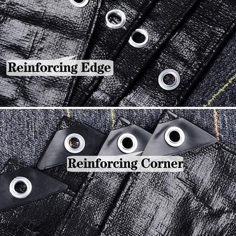 TEZONG tarp close-up highlights 12 mil thickness and rip-stop weave for durability.