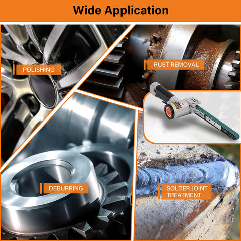 Tezoro sander adjustable-angle view emphasizes spot welding and deburring capabilities