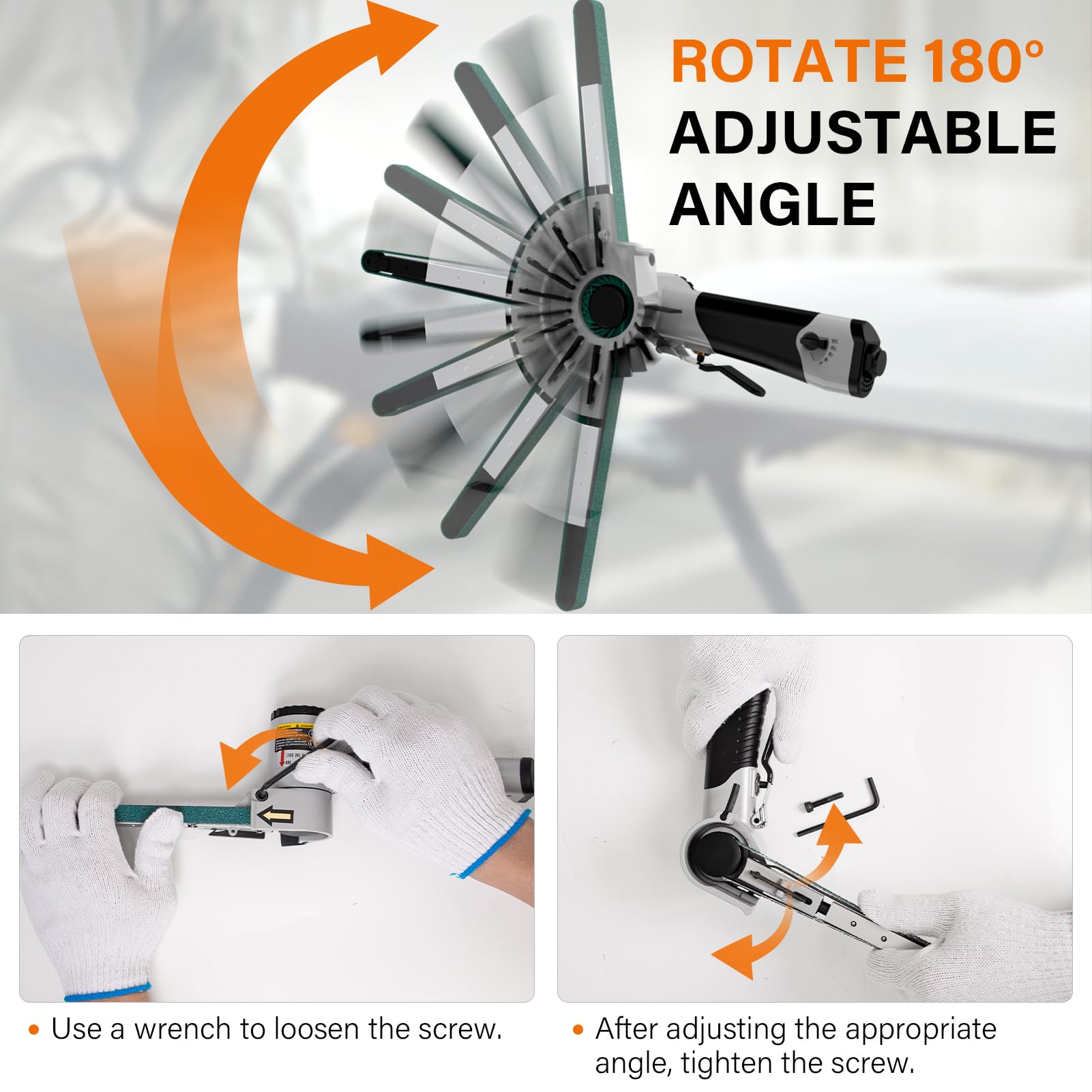 Tezoro sander with belts showcases ready-to-use package for quick belt changes
