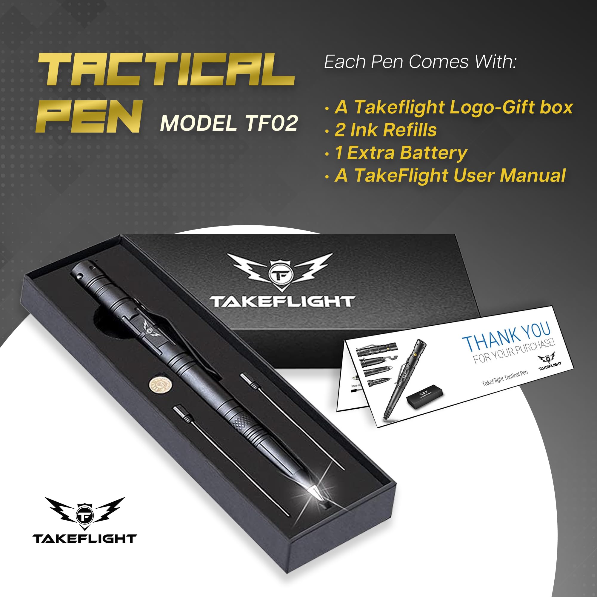 TF TAKEFLIGHT bottle opener adds practical everyday carry utility.