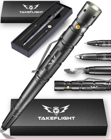 TF TAKEFLIGHT tactical pen with flashlight offers quick access and night visibility.