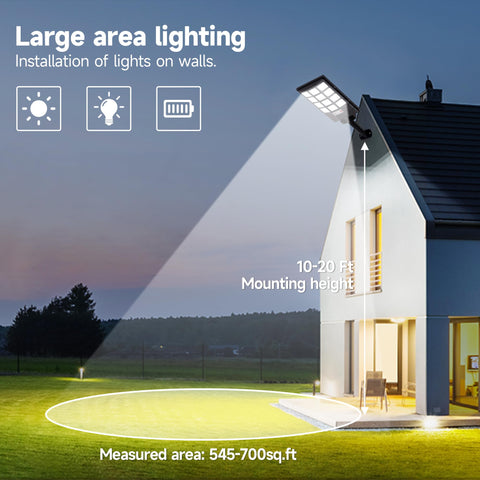 TFKK 6500K cool white LED flood light brightens pathways after sunset.