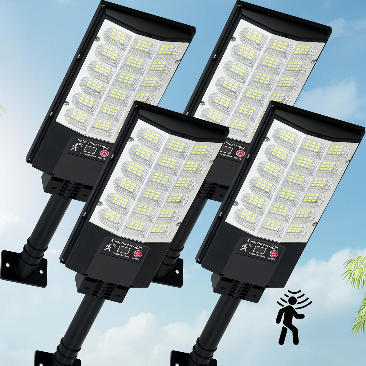 TFKK solar street light outdoor wide-beam illuminates a large area