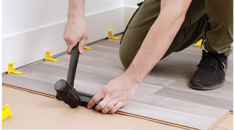 TFloor spacers used back-to-back to reach a 1/2 inch gap.