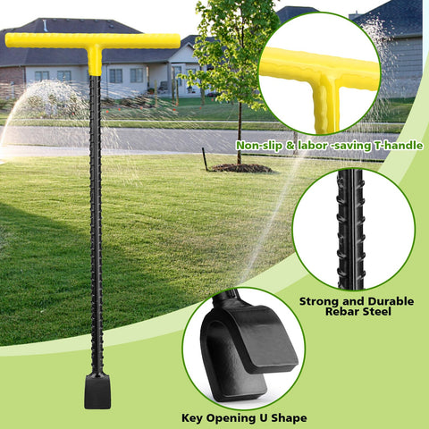 TFMUZERT T-handle water shut-off tool with non-slip grip for stability.
