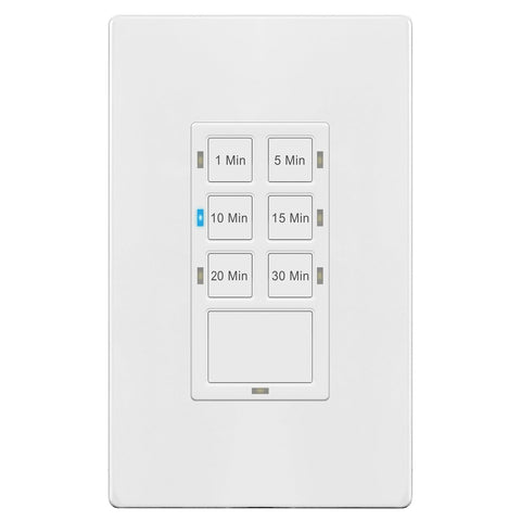 TG 30-Min Countdown Switch wall-mount front view for bathroom timing control