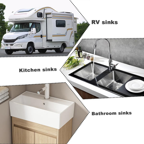TGEOND multi-sink compatibility for kitchen, bath, and laundry drains.