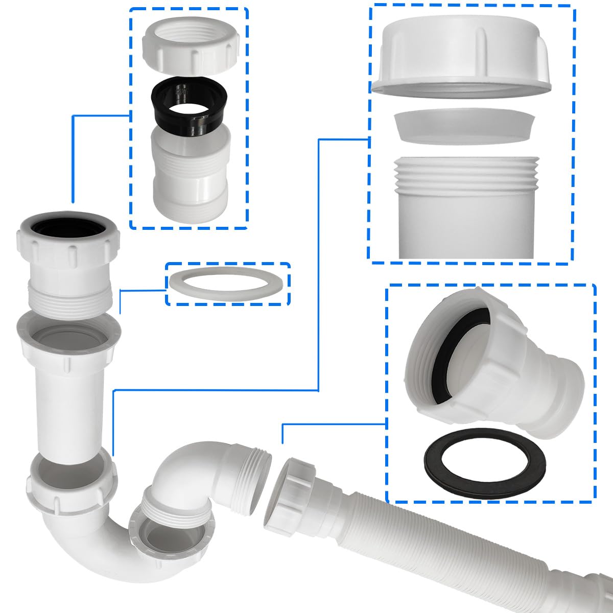 TGEOND flexible extension tube enabling height adjustment
