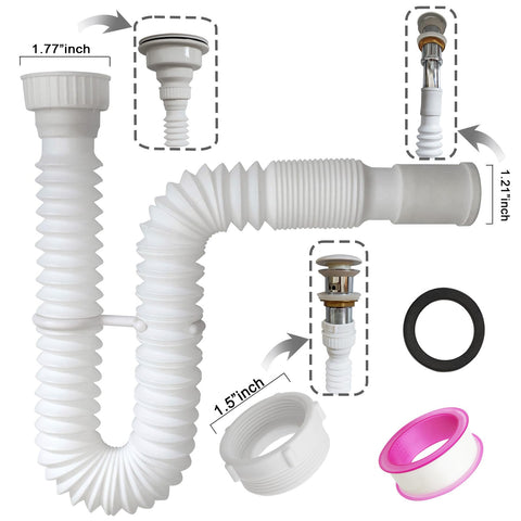 TGEOND universal extension tube enabling versatile sink connections.