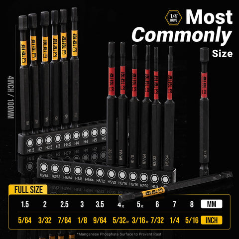 TGFTGF 4-inch bits in CNC-machined steel designed for durability.