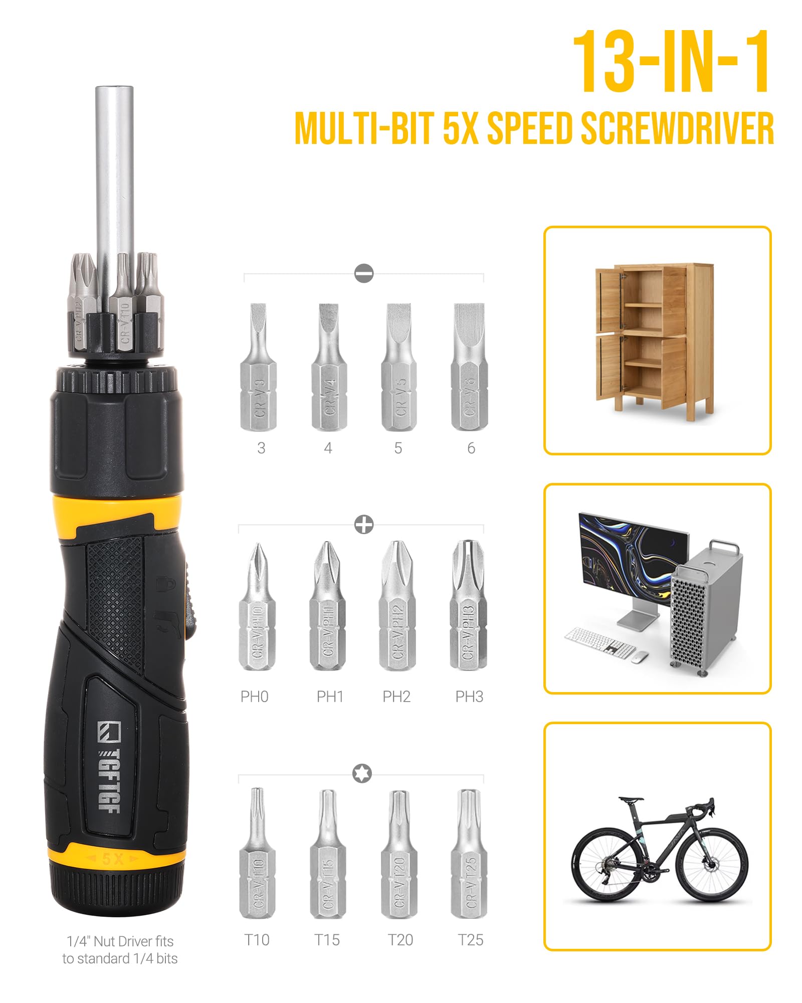 TGFTGF 5x speed ratchet in action boosts efficiency on tasks.