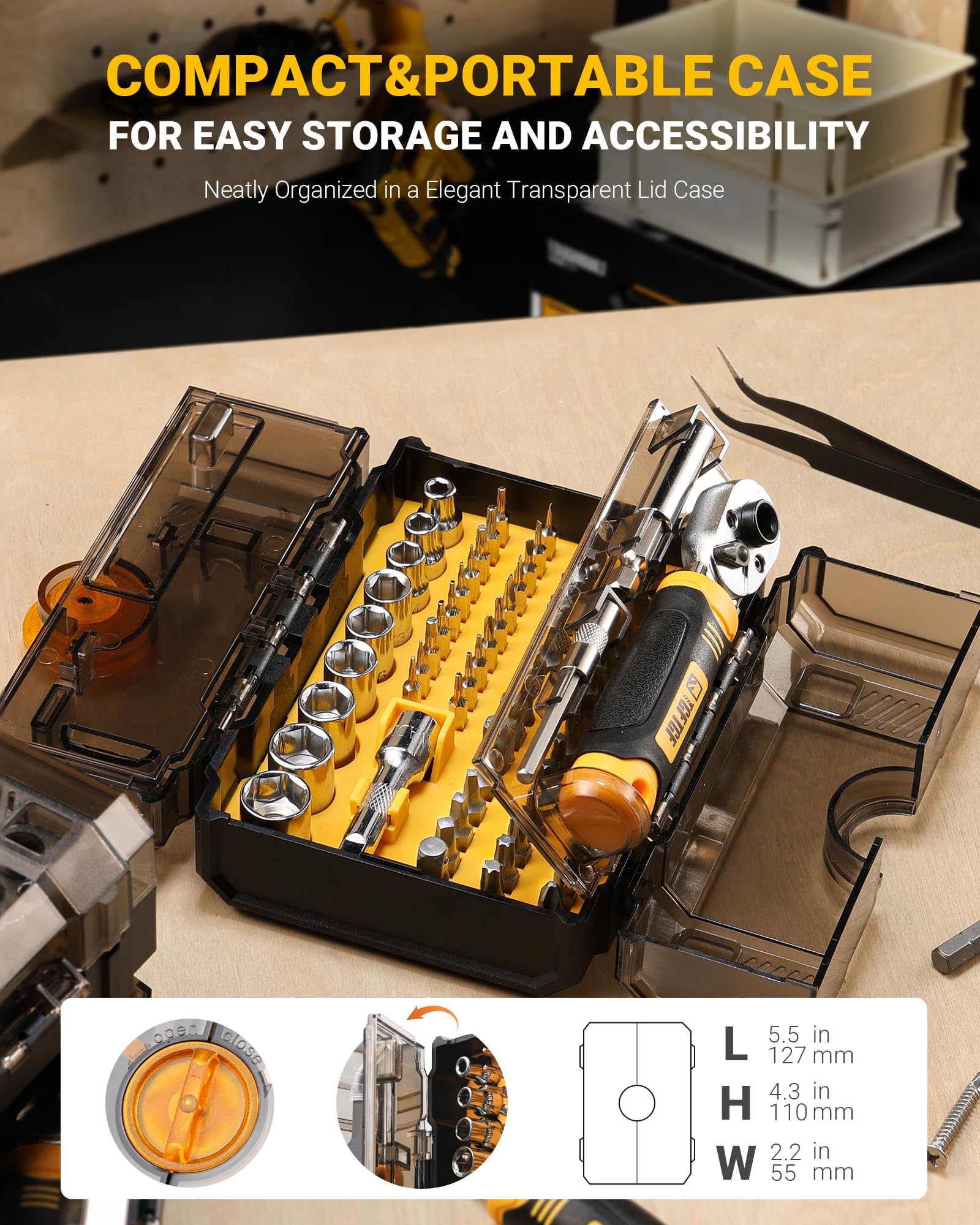 TGFTGF screwdriver bits and sockets collection for versatile repairs.