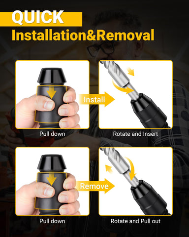 TGFTGF SDS-Plus to SDS-Max adapter durable construction on a drill