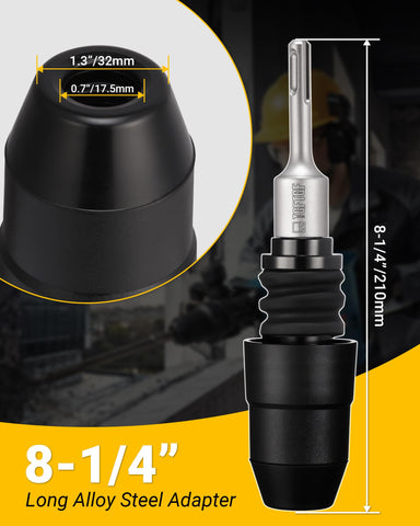 TGFTGF SDS-Max installation close-up shows quick push-twist locking