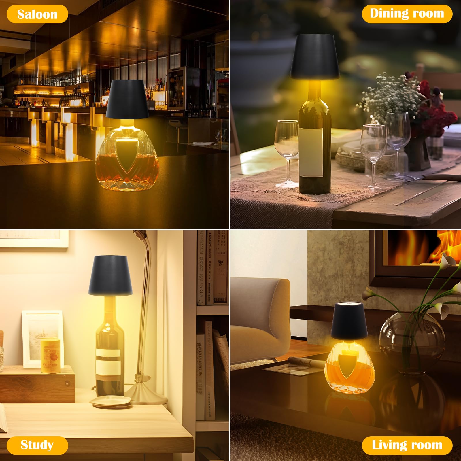 TGXCF touch dimmable bottle light responds to taps