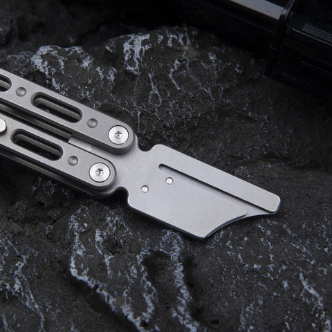 TGZUO anodizable titanium knife ready for customization