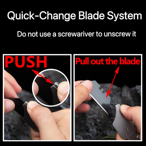 TGZUO folding knife with blade-change design for fast swaps