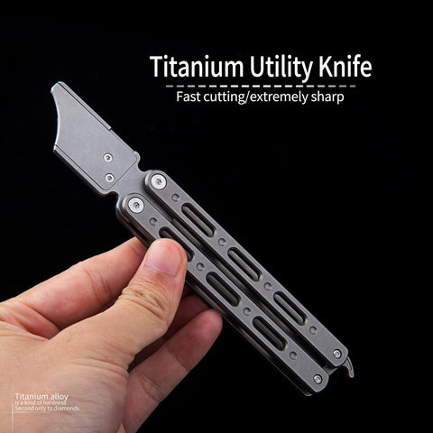 TGZUO titanium alloy knife ready for outdoor adventures