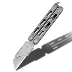 TGZUO titanium utility knife with clip for quick access