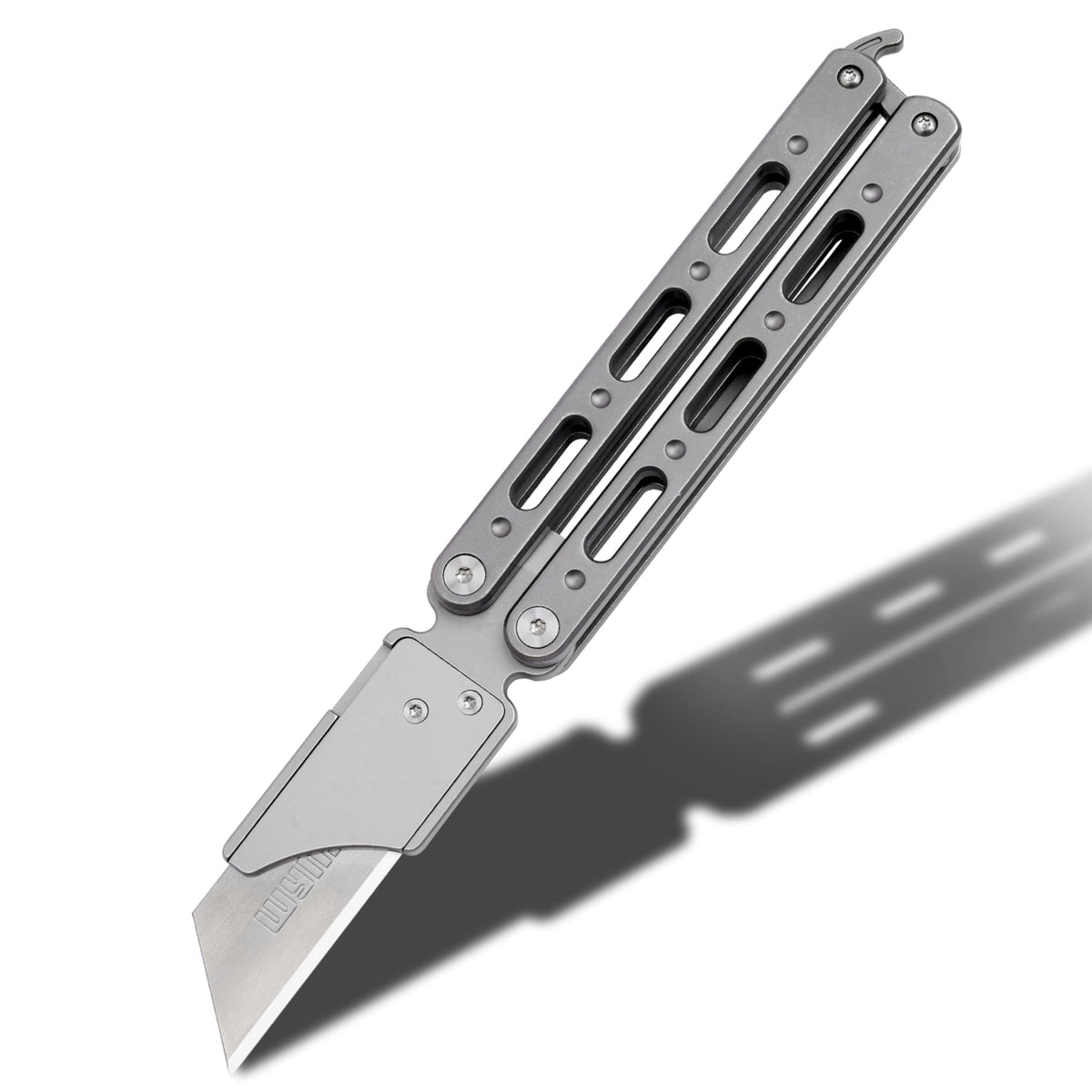 TGZUO titanium utility knife with clip for quick access