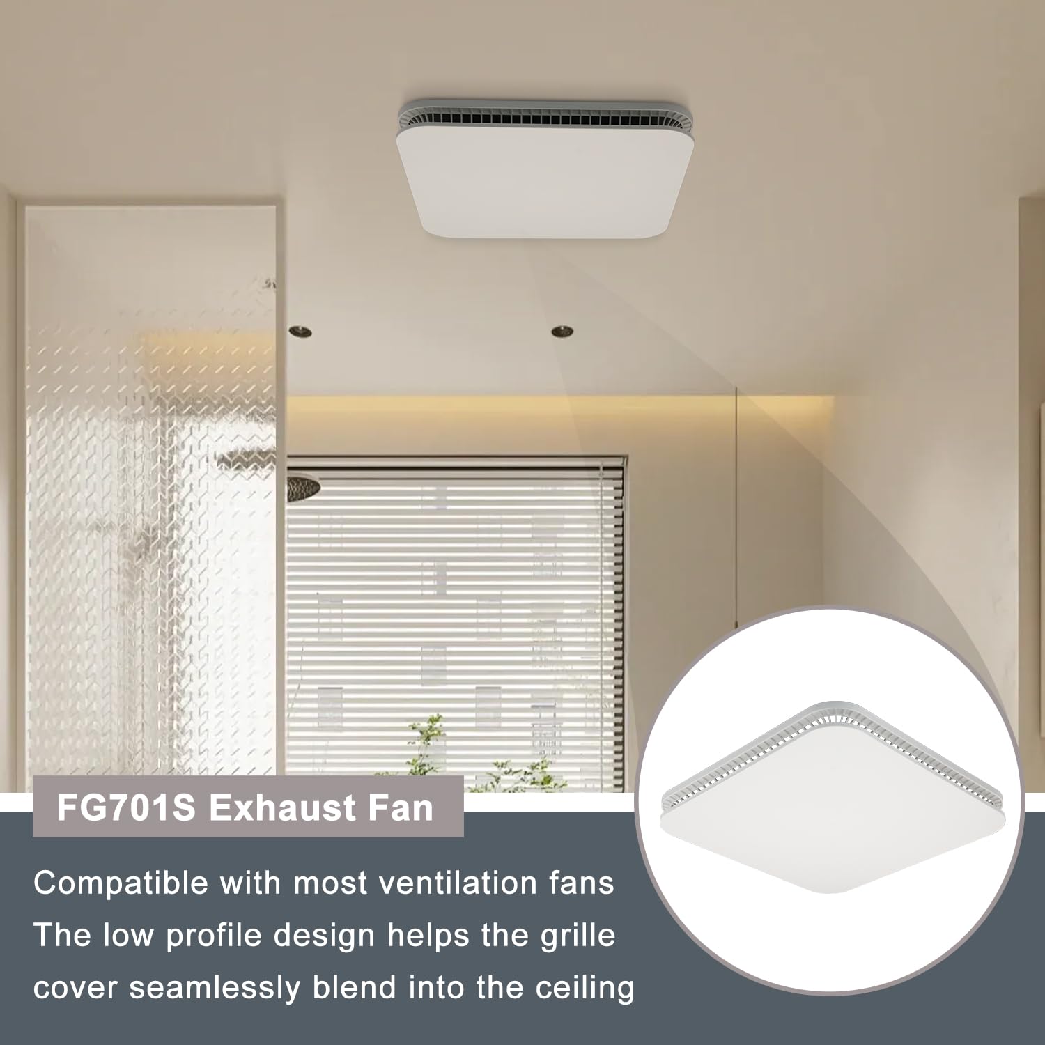 Thaekuns FG701S universal-fit cover works with many ventilation fans.