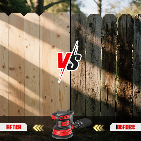 ThagBrco sander with 6-variable speeds adapts from rough to fine.