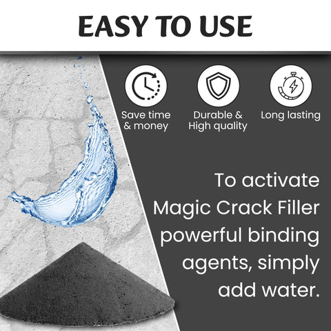 Crack repair dries to a durable rubber-like finish with Tharos filler