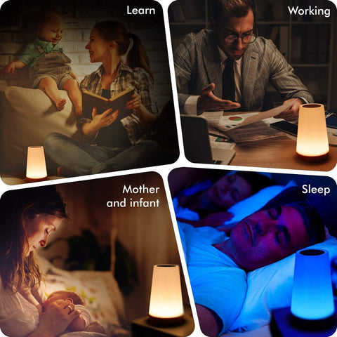 THAUSDAS compact bedside lamp fits neatly on a nightstand