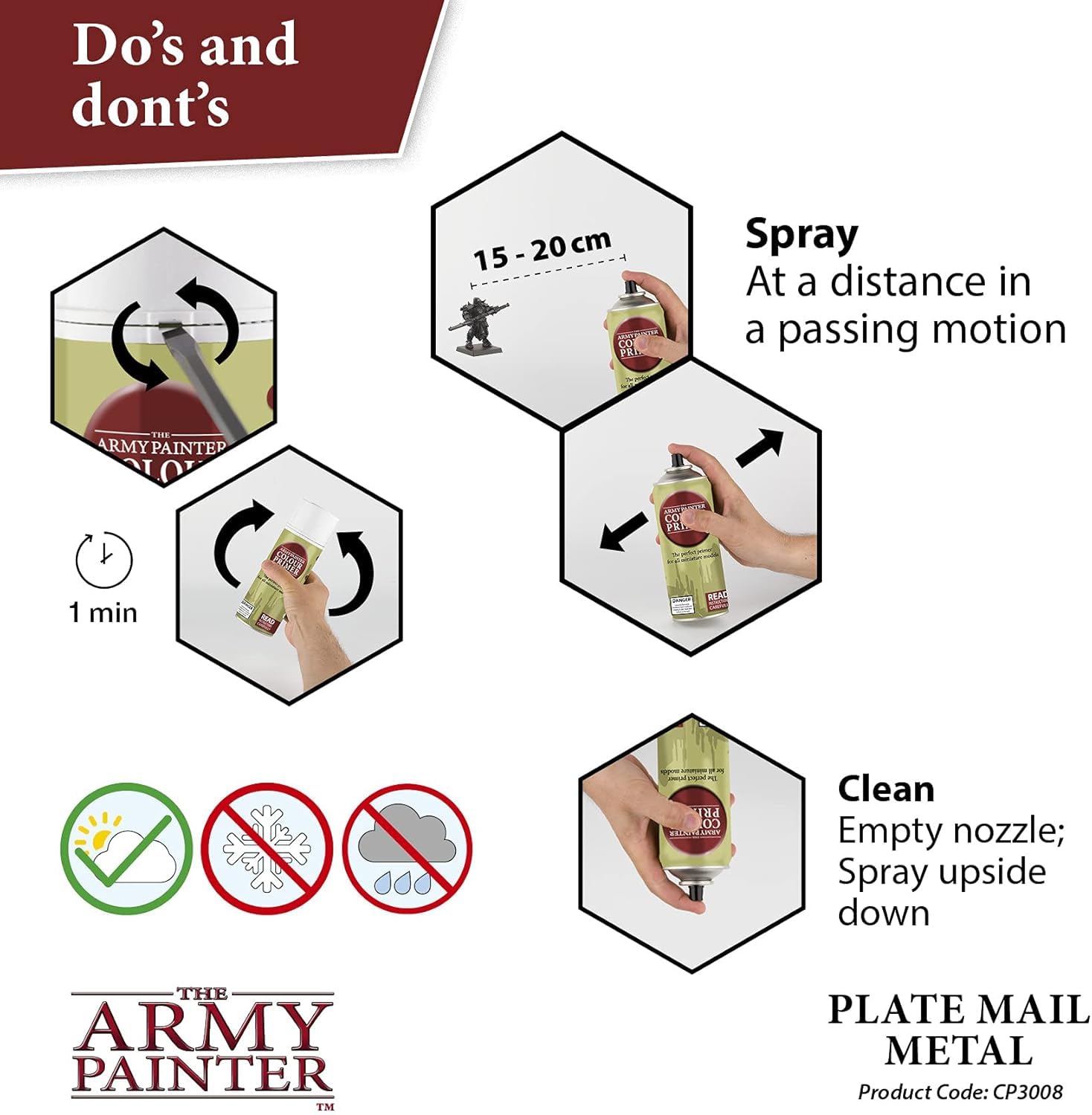 The Army Painter Colour Primer dries fast for faster painting sessions.