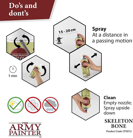 The Army Painter coverage on metal, plastic, and resin miniatures for consistent basecoats.