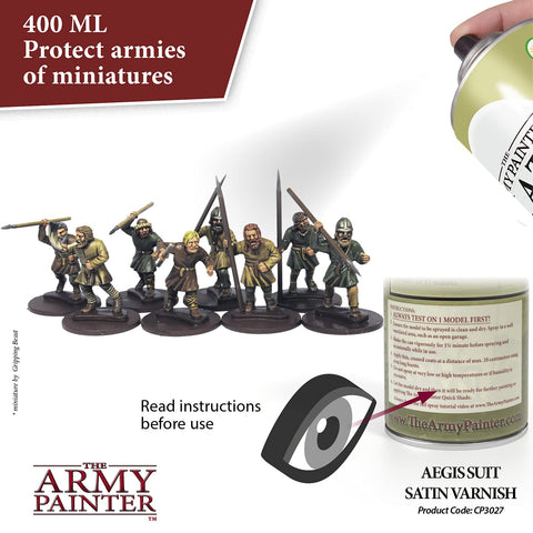 The Army Painter satin varnish finish on a miniature provides reduced glare.