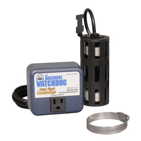 The Basement Watchdog BWC1 vented bottom design minimizes debris buildup under the float