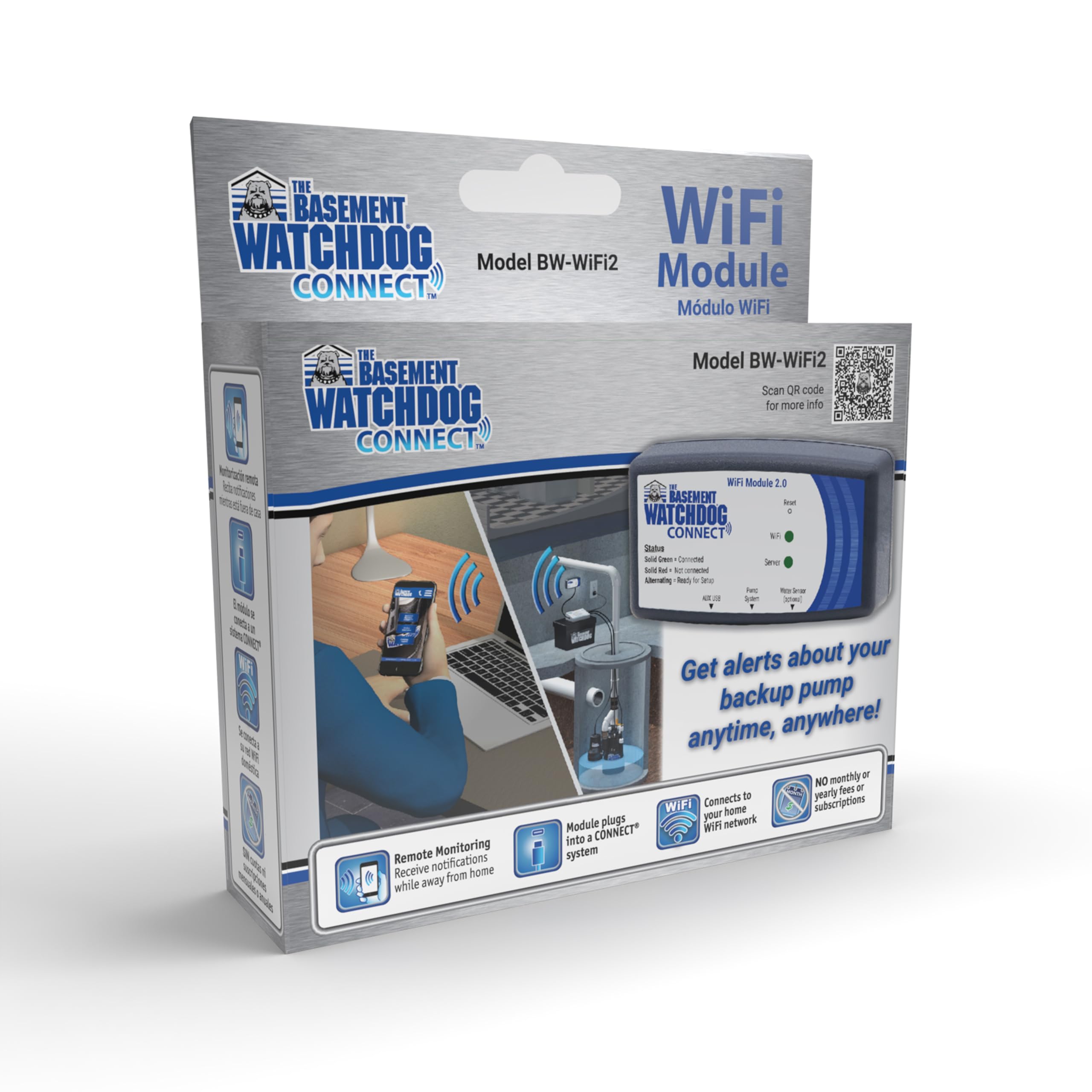 WiFi2 notifications keep you informed about backup status via email, text, or push alerts.