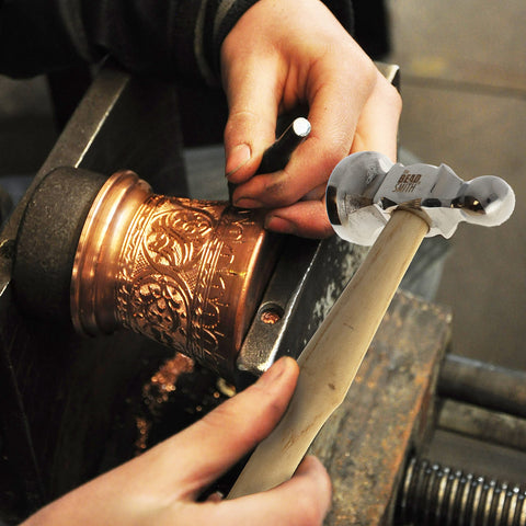 The Beadsmith 25 mm domed face helps sculpt rounded metal forms.