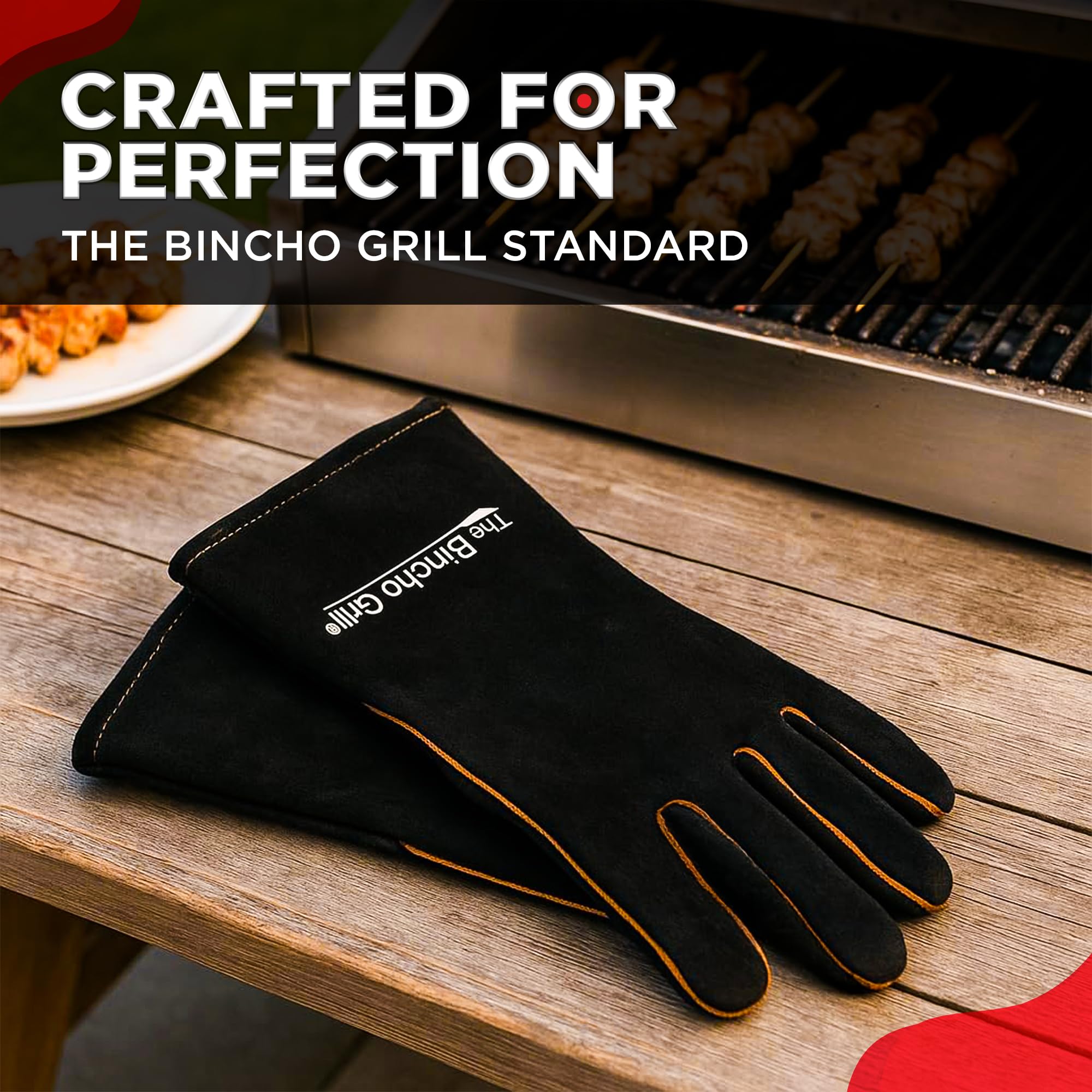 The Bincho Grill welding-ready gloves support MIG/TIG tasks with heat protection.
