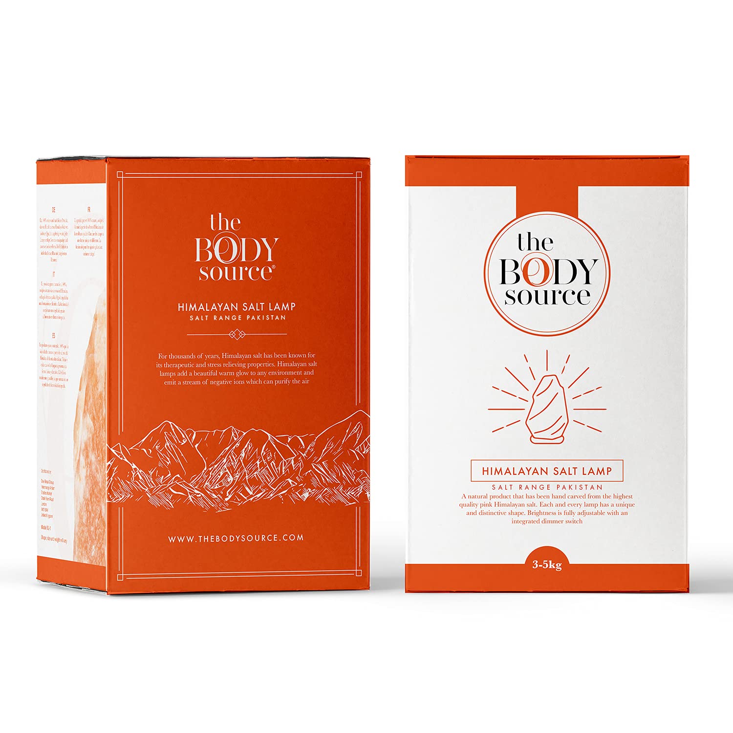 Gift-ready packaging from The Body Source with spare 15 W bulbs included.