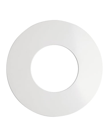 The Can Converter ceiling medallion with 7¾ inch trim ring for a seamless finish.