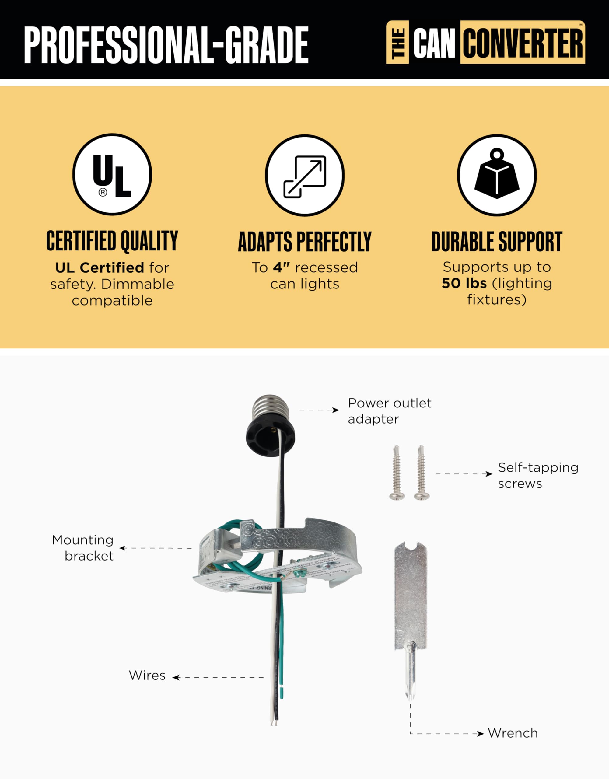 4-inch can-to-light conversion using The Can Converter R4 creates new pendant versatility