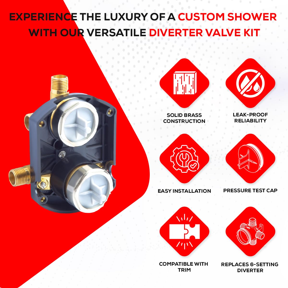 Brass detail highlights corrosion resistance and premium finish of the Door Bull valve.