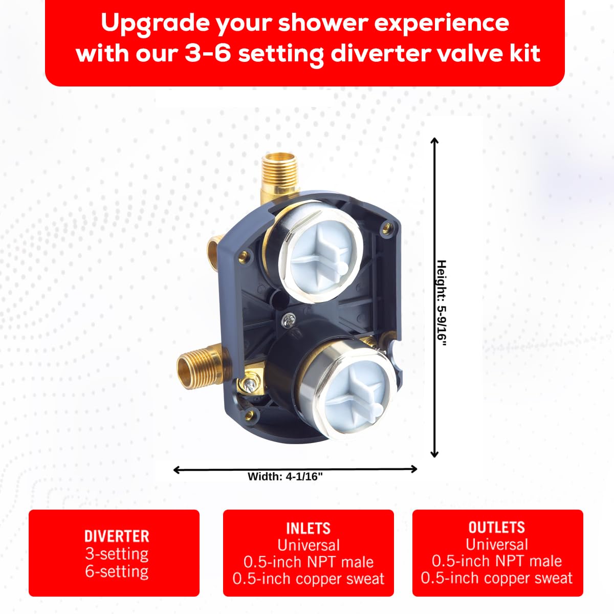 Integrated diverter area demonstrates versatile flow control within the R22000-WS.