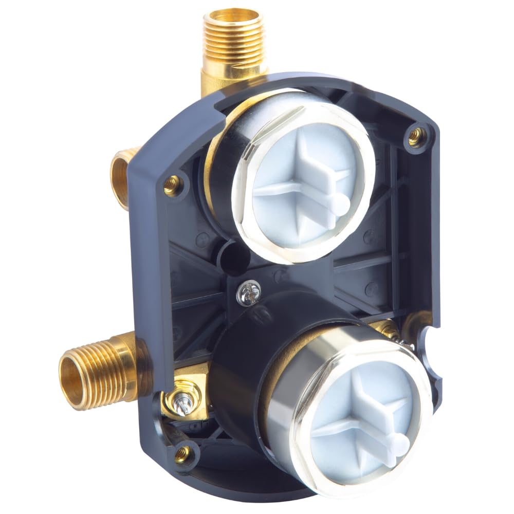 The Door Bull R22000-WS rough-in valve front view shows durable solid brass construction.
