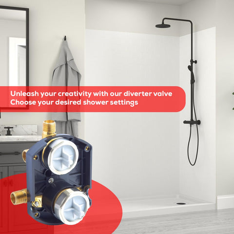 Screw-stop package visible for secure, leak-free DIY setup.