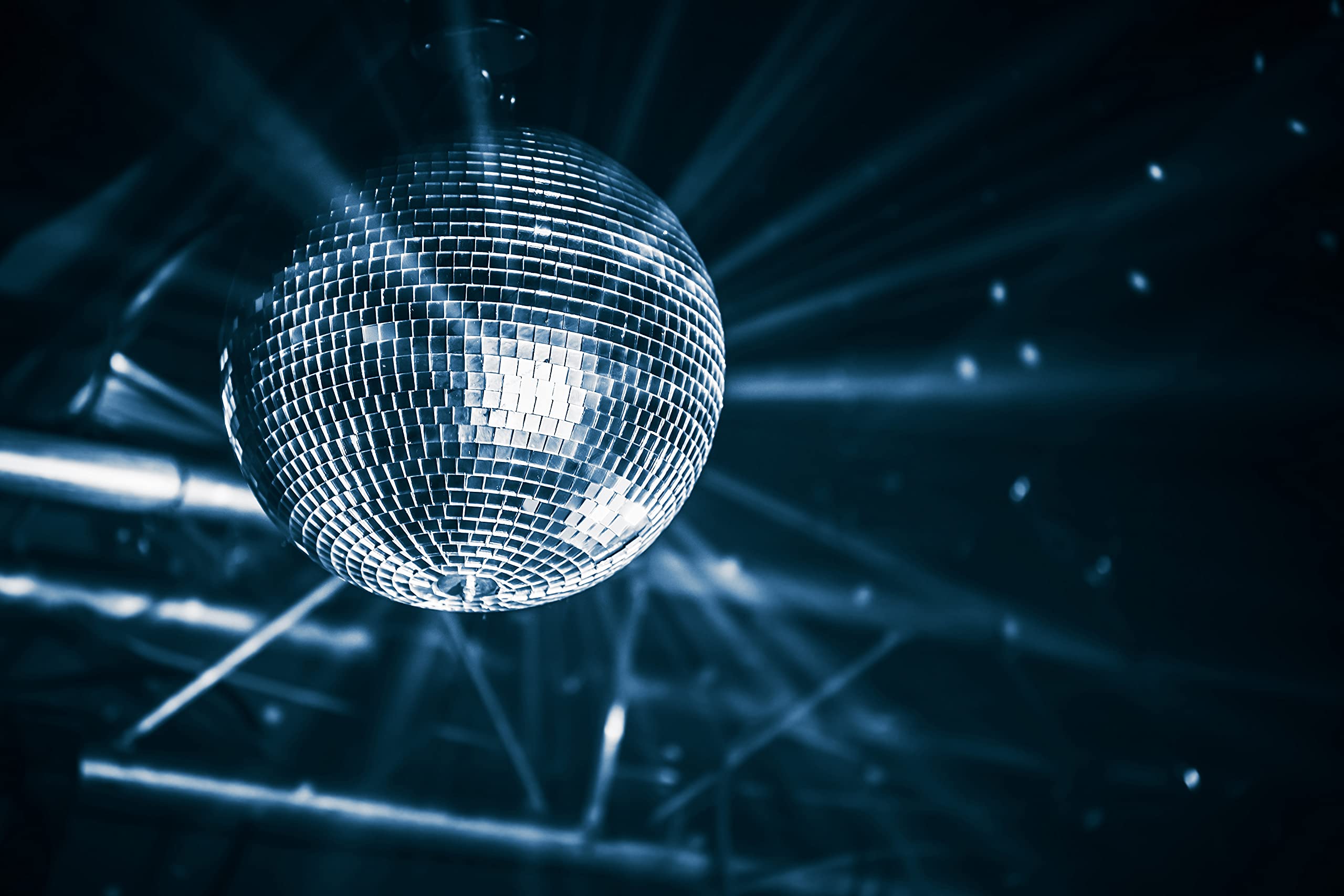 The Dreidel Company Mirror Disco Ball 2-inch hanging provides compact sparkle for tables.