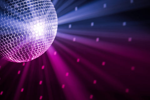The Dreidel Company Mirror Disco Ball 5-inch hanging scatters light across rooms.