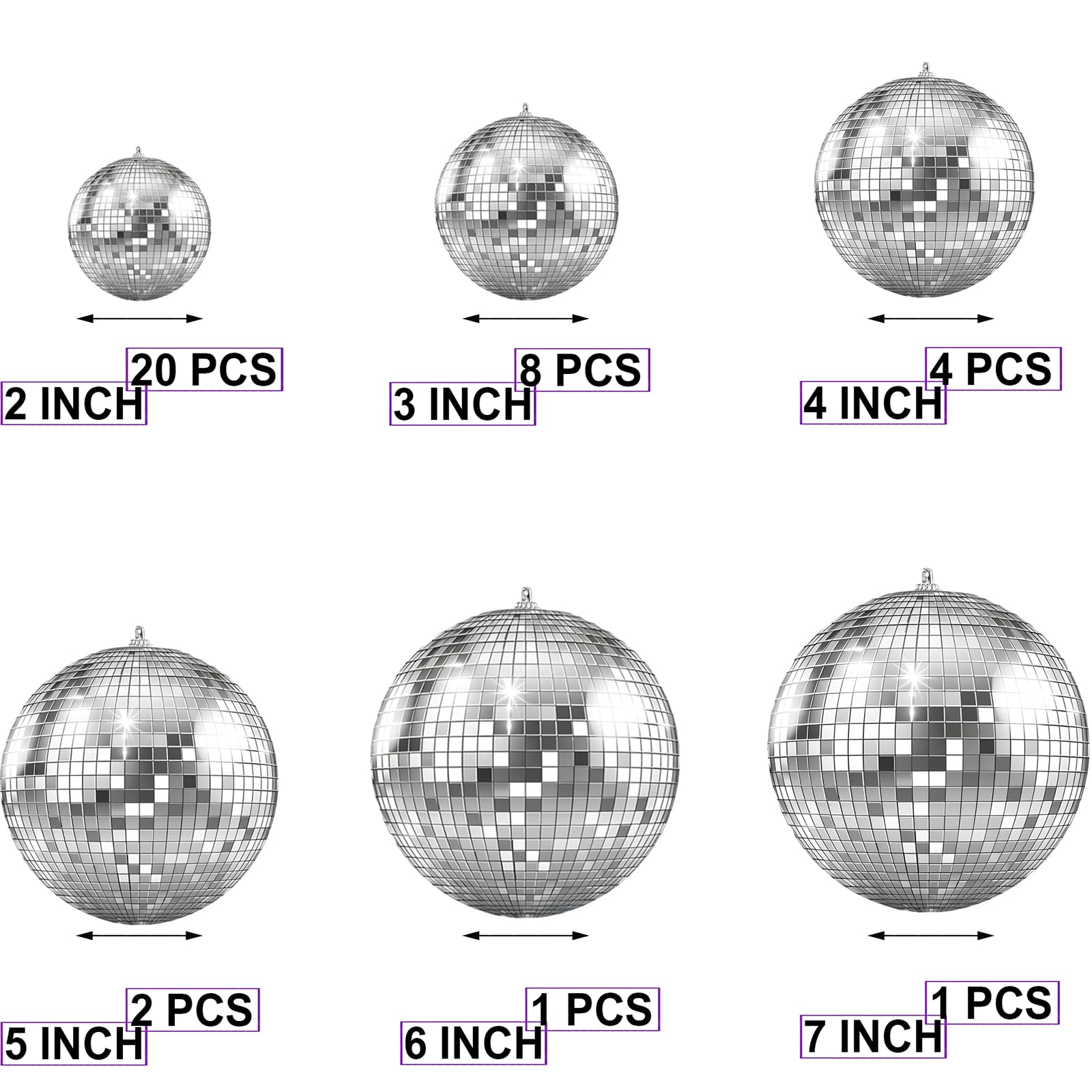The Dreidel Company Mirror Disco Ball 6-inch hanging adds dynamic light to celebrations.